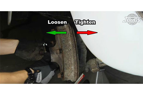 remove the right drum brake