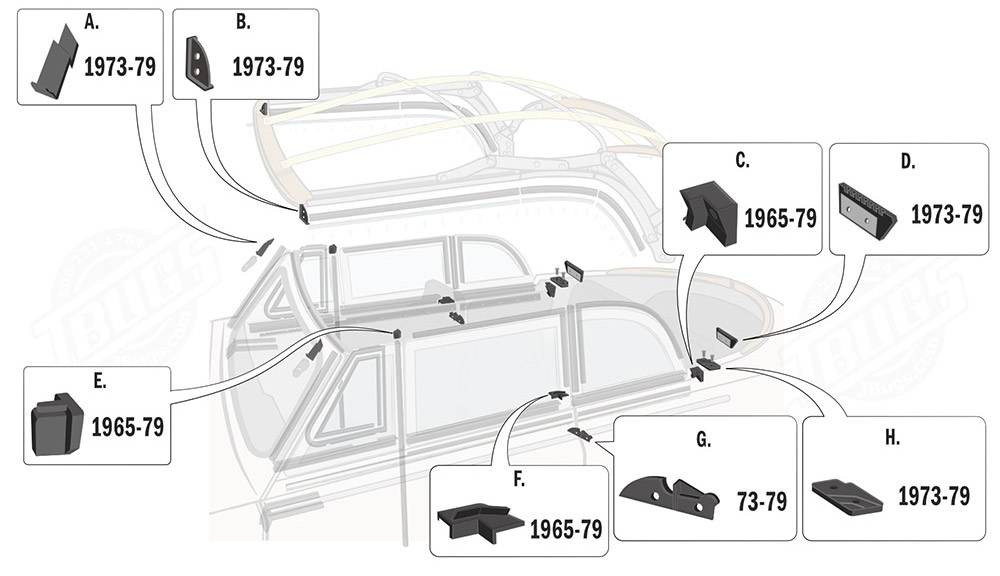 VW Super Beetle Convertible Diagram