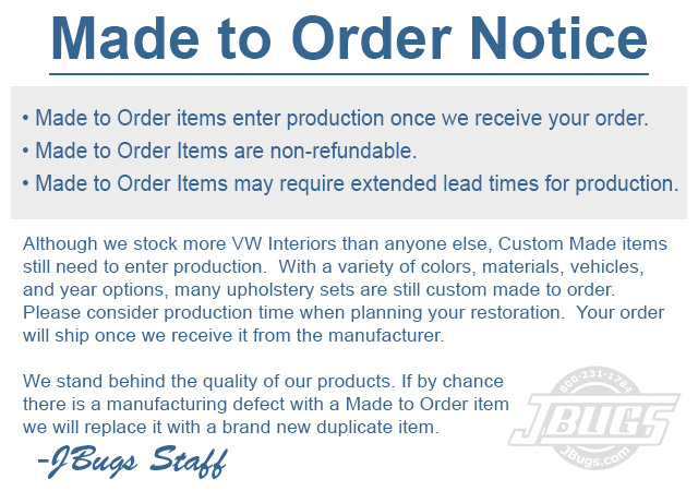 25-1107-VINYL is a Special Order Item, not made until you order it.