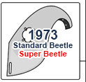 1973 VW Standard and Super Beetle Rear Fender