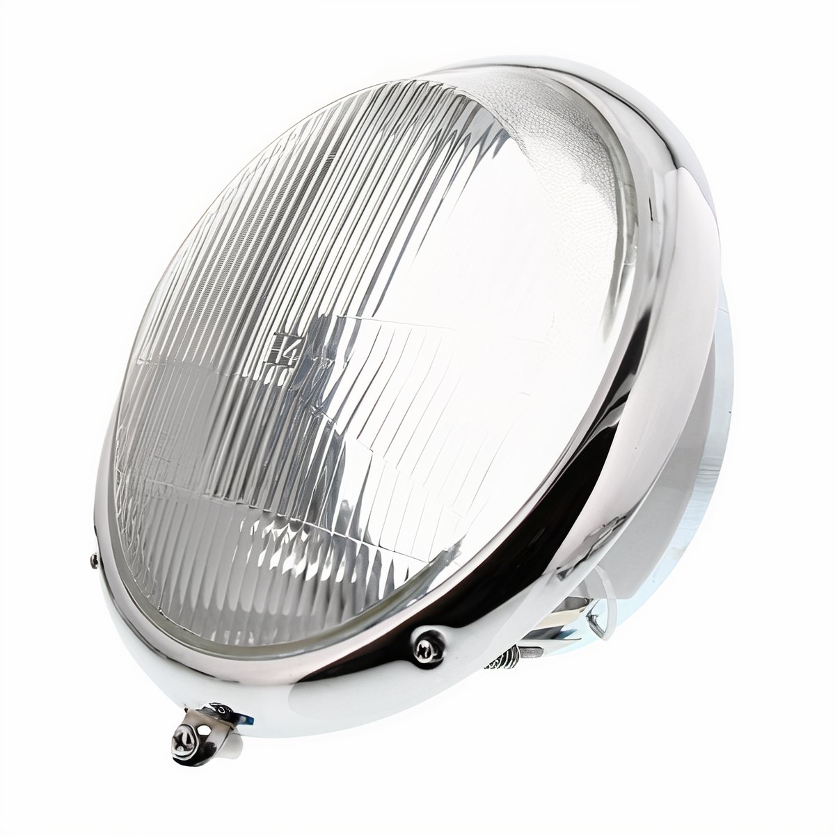 VW Headlight Assembly - Fluted Lens -1954-66 Beetle - 1956-67 Bus