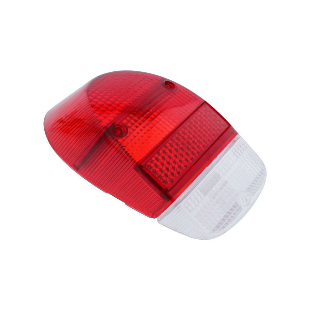 1968-70 VW Beetle Tail Light Lens - Red/White - American Style - Left or Right