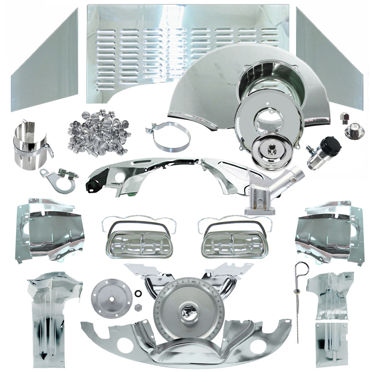 VW Super Engine Chrome Kit - Select Options