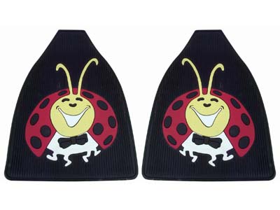 VW Floor Mats - Lady Bug Logo - Front Pair