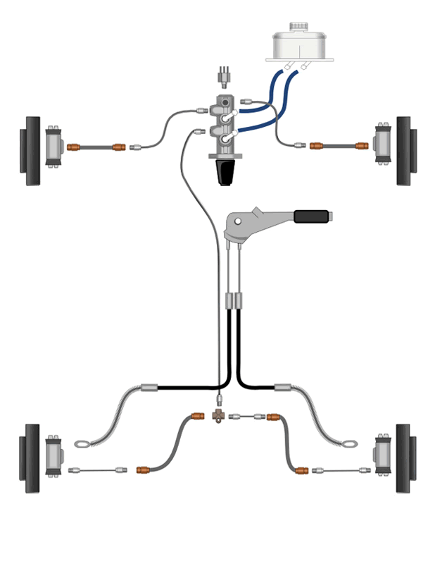 Where can you find brake line schematics?