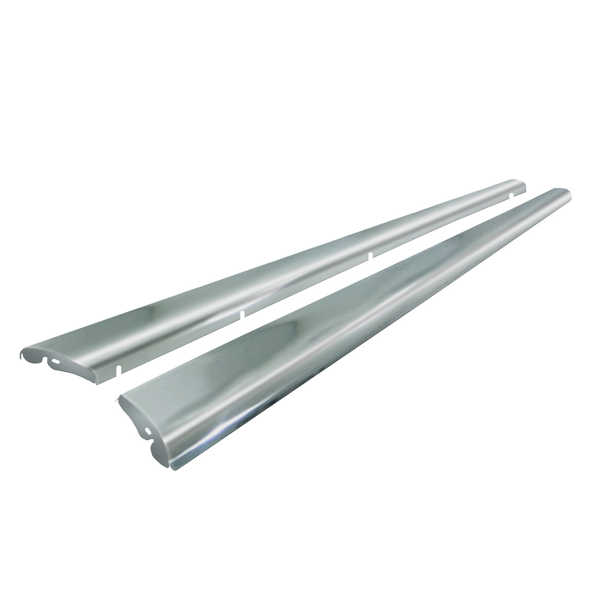 VW Running Boards - Stainless Steel - No Louvers - Pair
