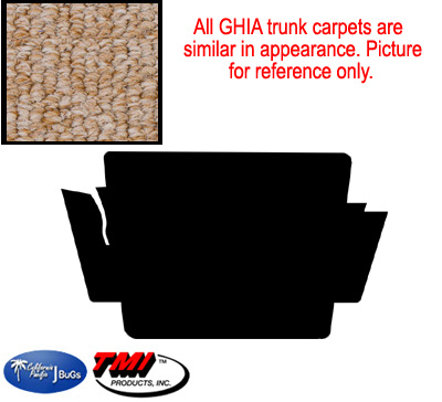 VW Trunk Carpet Kit Karmann Ghia 195759 Oatmeal Loop