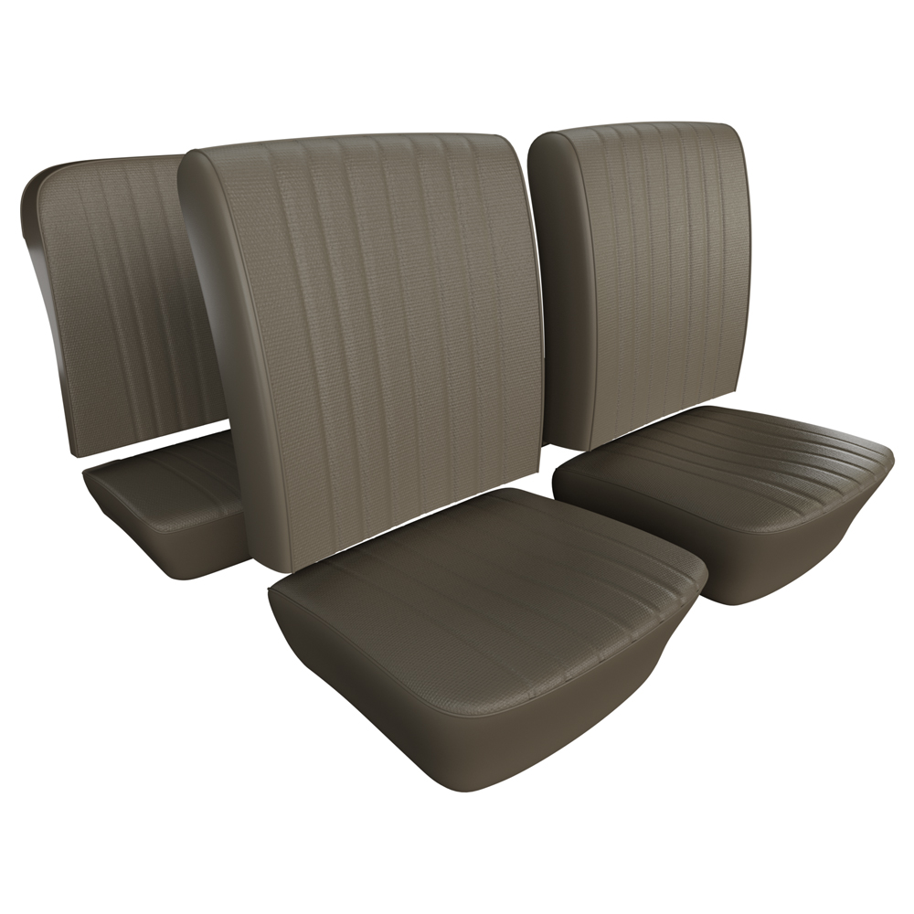 1965-1967 VW Beetle Seat Upholstery - Front & Rear - Basketweave Vinyl