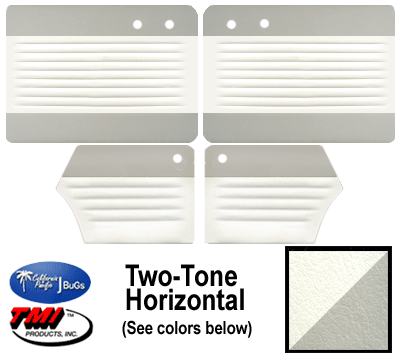 VW Door Panels 195055 VW Bug Cvt 2Tone Custom Front Rear