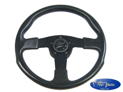 Rally VW Steering Wheel, Black, 3 Spoke, 13.5 Inches