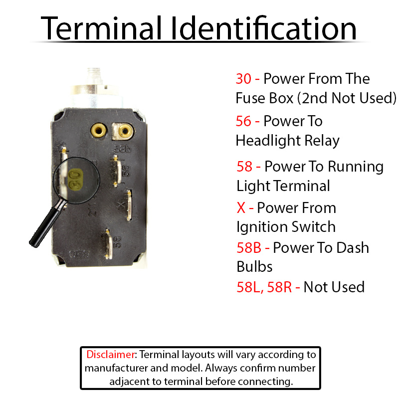 Wiring for VW Headlight Switches and Relays.