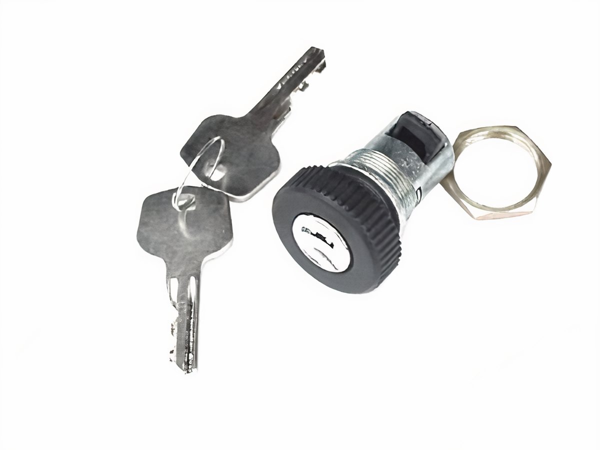 VW Locking Glove Box Latch with Keys - Black Knob - 1968 and later VWs