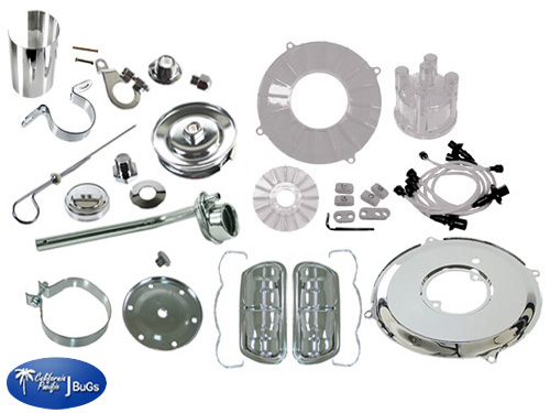 Super VW Chrome & Color-Deluxe Engine Dress Up Kit, Smoke/Grey