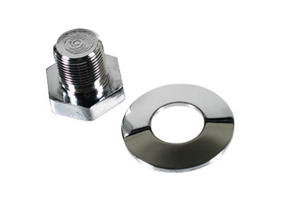 VW Crank Pulley Bolt and Washer- Chrome Plated