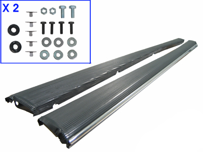 VW Running Boards,  Left &  Right, Heavy Duty, With Molding & Rubber Mat, Pair, Made In Mexico