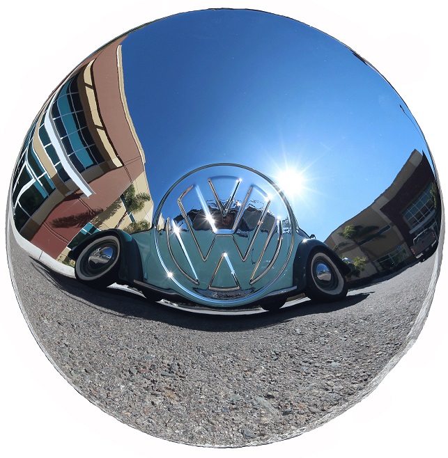 VW Dome Hubcap, with VW Logo, Made in Germany, Fits Stock Style 5 Lug