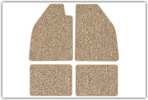 1954-1977 Standard & 1971-1976 Super Beetle without Footrests 4-Piece Carpeted Floor Mats