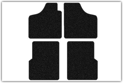 1956-1974 VW Karmann Ghia without Footrests 4-Piece Carpeted Floor Mat Set