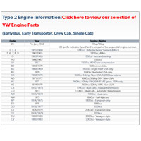 VW Engine Identification Chart
