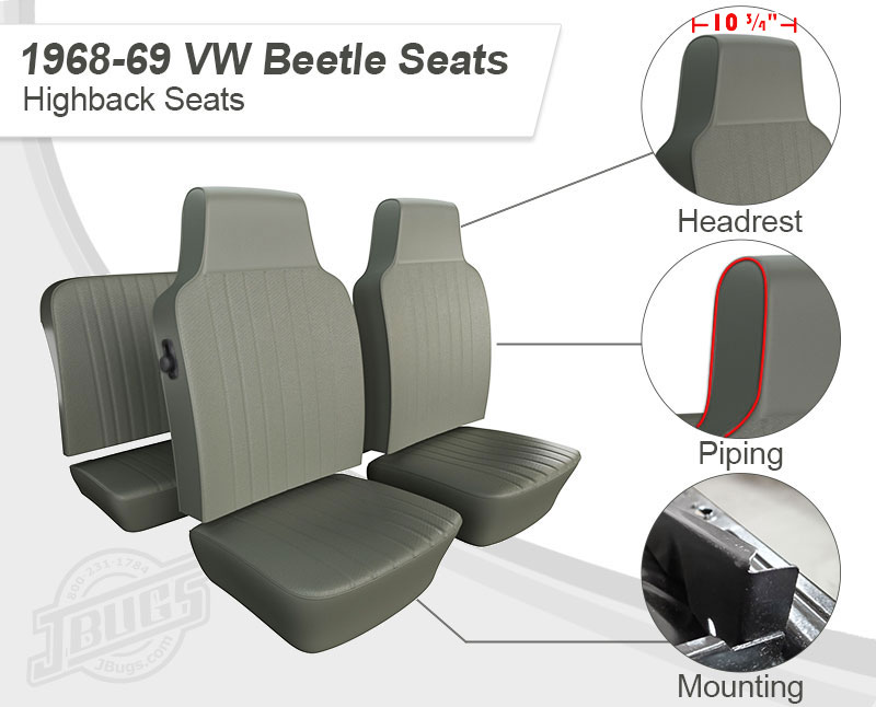 1968-69 VW Beetle Seat Frame