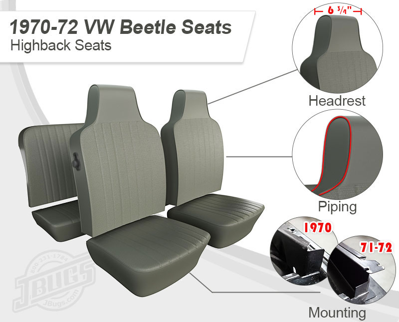 1970-72 VW Beetle Seat Frame
