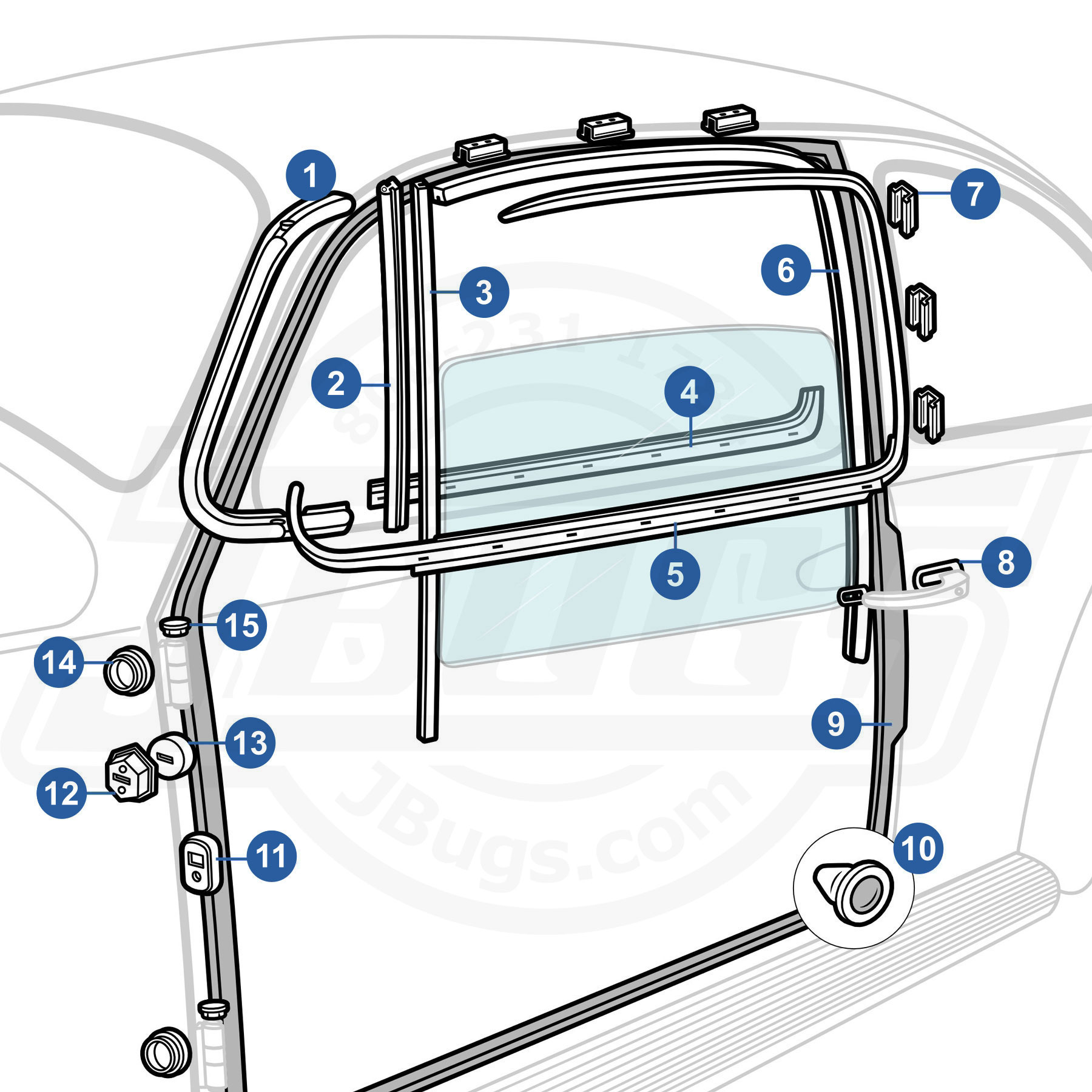 All VW Beetle Door Rubber Seals