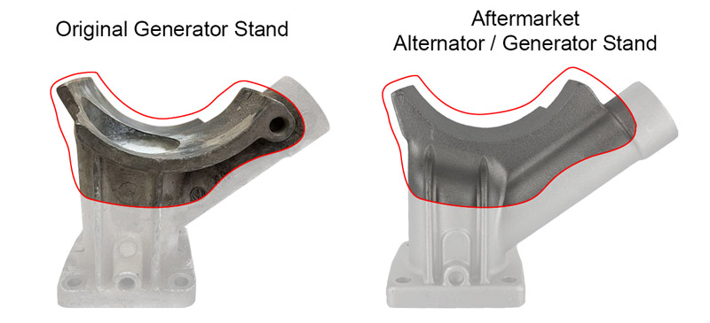 GENERATOR STAND KIT w/ GASKETS AND DEFLECTOR VW 12V ALUMNUM ALTERNATOR GENERATOR STAND KIT w/ GASKETS AND DEFLECTOR VW 12V ALUMNUM ALTERNATOR