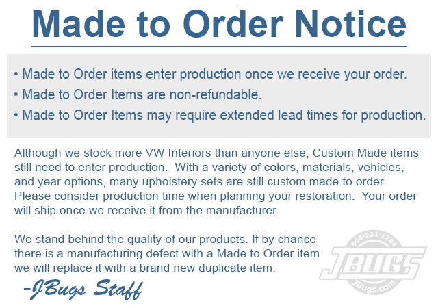 22-1325-VINYL is a Special Order Item, not made until you order it.