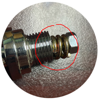 VW Passenger side mirror spring adjustment.