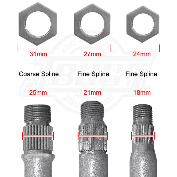 VW Steering Shaft Sizes