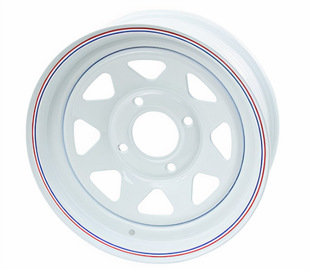 10-1003-4 - EMPI VW Wheels - 4 Lug - White 8 Spoke Steel - 4x130