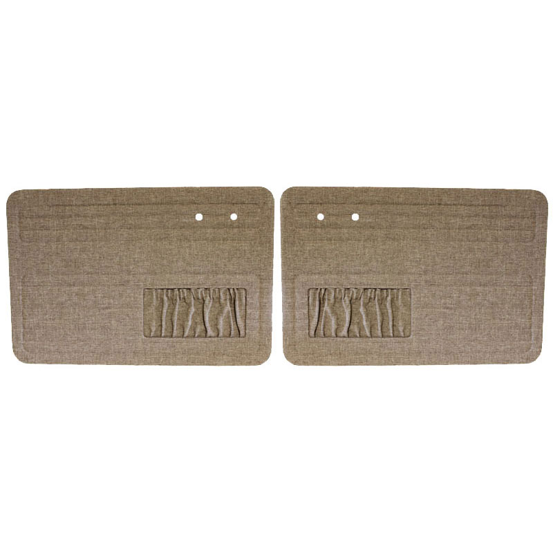 1965-1966 VW Beetle Door Panels - Front - with Pockets - Tweed - Sedan & Convertible