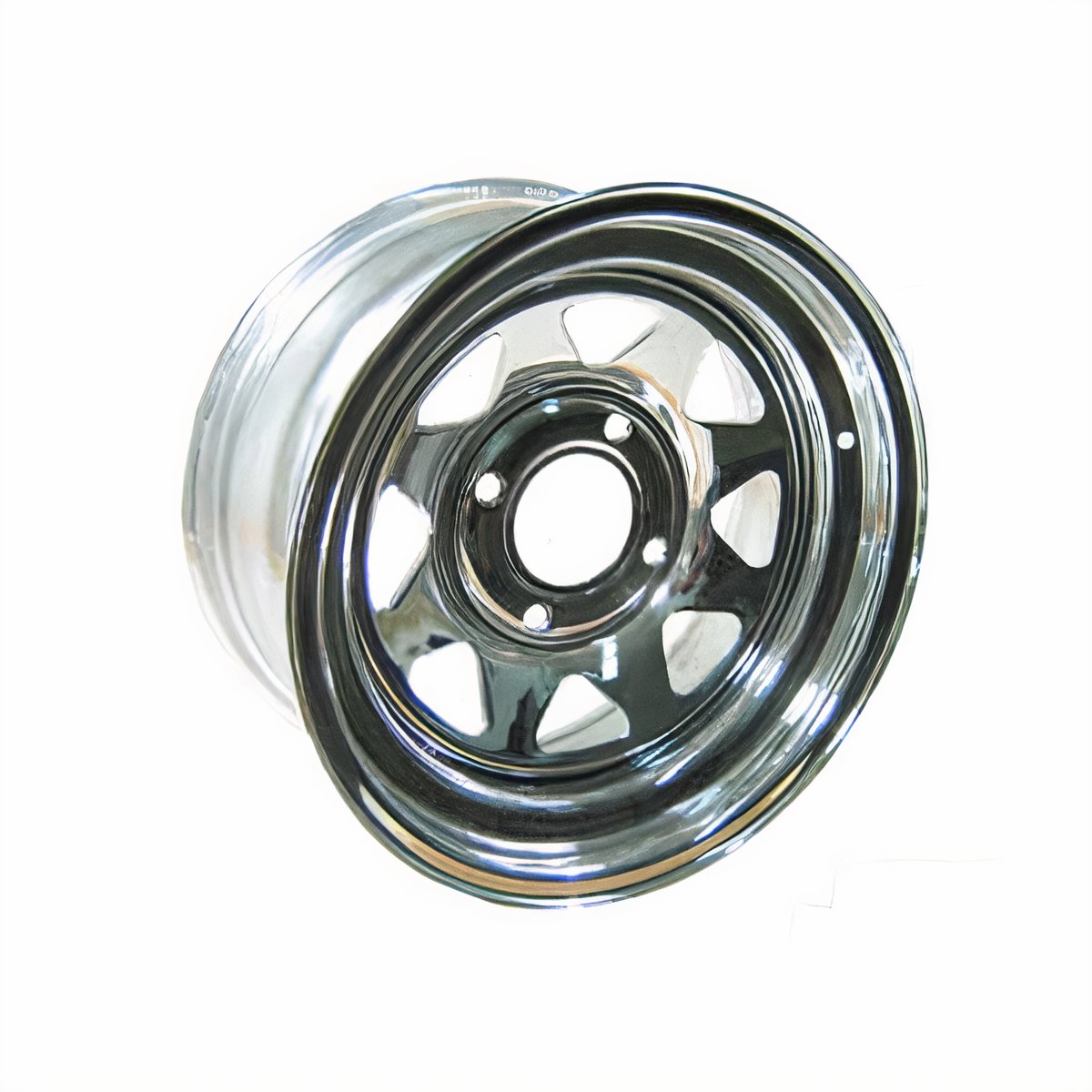 EMPI Chrome 15x6" 8 Spoke 4x130 Steel VW Wheel VW Parts