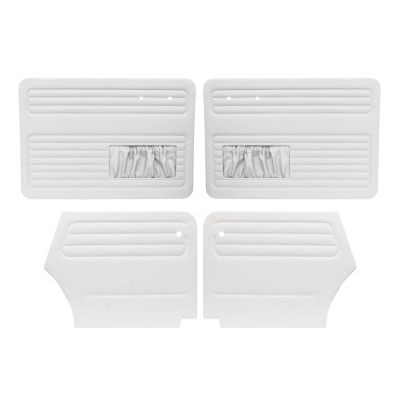 1950-1955 VW Beetle Convertible Door Panels - Front & Rear - with Front Pockets - Vinyl