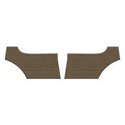 1956-1974 VW Karmann Ghia Coupe Door Panels - Rear - Tweed