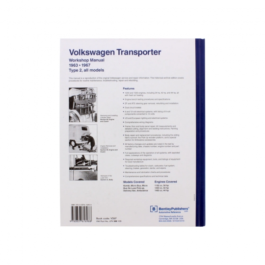 11-0987 - 1963-67 VW Bus Technical Manual - By Robert Bentley
