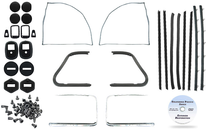 1960-1964 VW Beetle Sedan Door Rubber Kit - Brazilian Seals