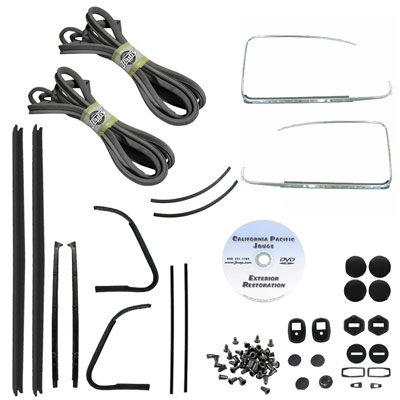 1966 VW Beetle Sedan Door Rubber Kit - German Door Seals