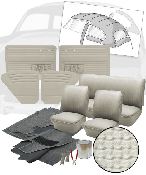 Deluxe Basket Weave Vw Interior Kit Beetle Sedan 1965 1966