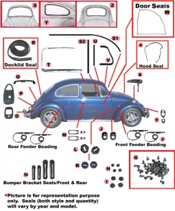 Breezies Wind Deflectors for classic car vw mini jaguar beetle Amber AAC252A