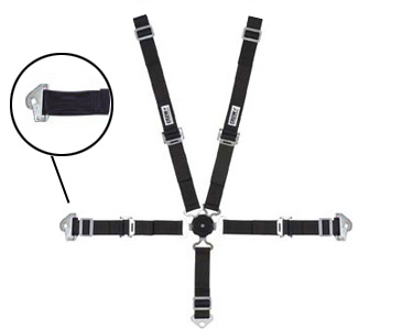 Crow Cam Lock 5 Point Harness - 3 Webbing - Snap Hook Mounting - 1114-X