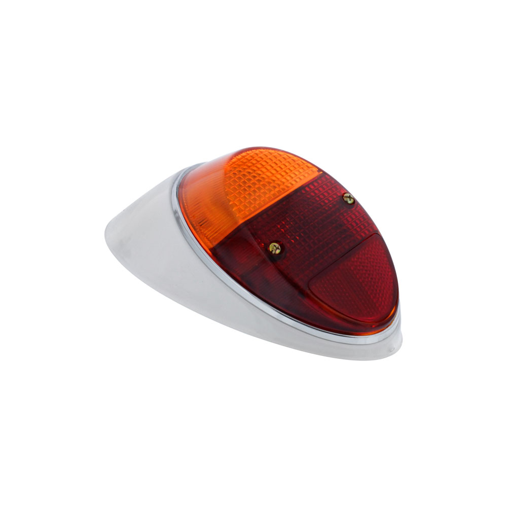 1962-67 VW Beetle Tail Light Assembly - Red/Amber - European Style - Right