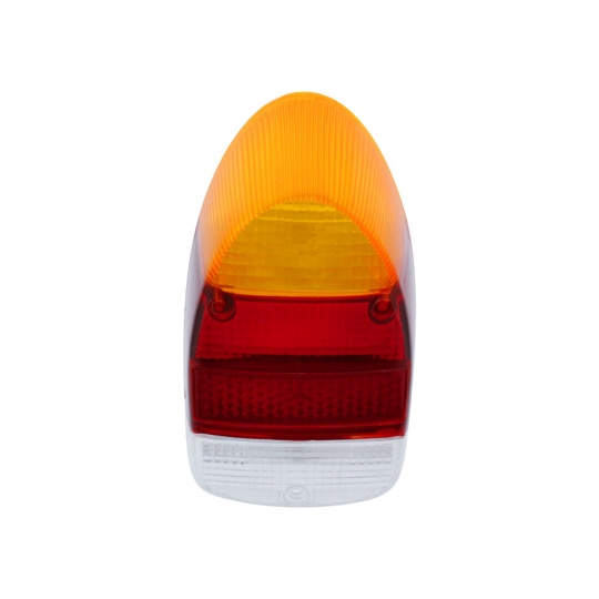 111945241JE - 1968-70 VW Beetle Tail Light Lens - Amber/Red/White