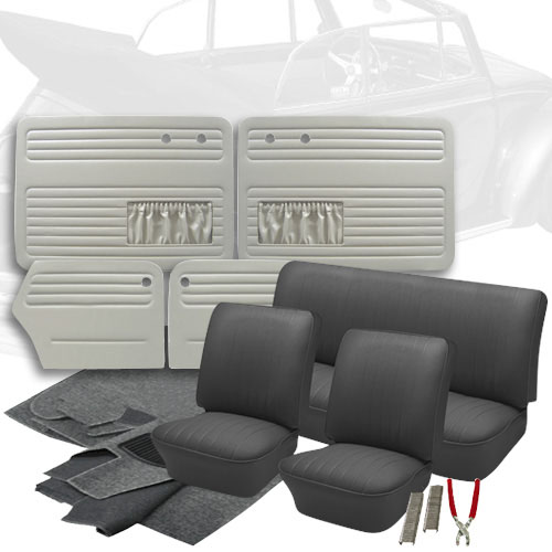 19561957 VW Beetle Convertible Tweed Cloth Interior Kit VW Parts
