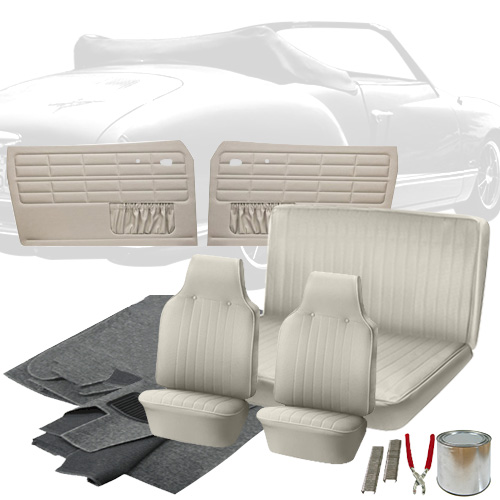 Deluxe Smooth Vinyl VW Interior Kit, Karmann Ghia Convertible 1968 VW