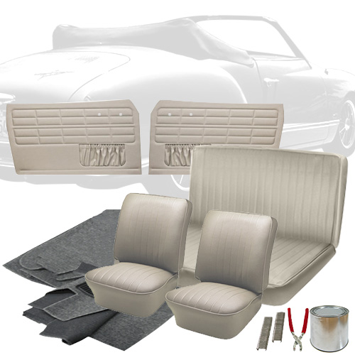 19601961 VW Karmann Ghia Convertible Velour Cloth Interior Kit VW Parts