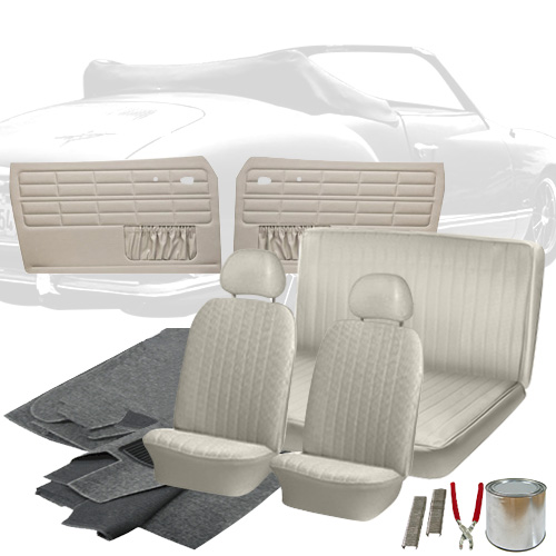 Deluxe Smooth Vinyl VW Interior Kit, Karmann Ghia Convertible 19691971