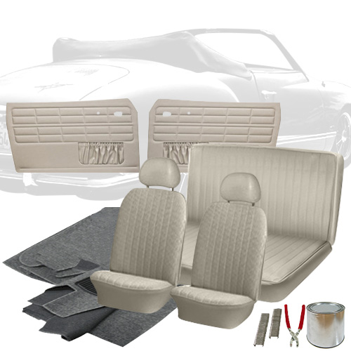 Deluxe Tweed Cloth VW Interior Kit, Karmann Ghia Convertible 19691971 VW Parts
