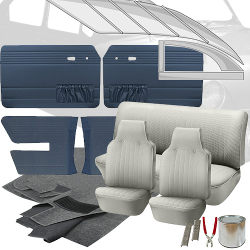 Deluxe Smooth Vinyl VW Interior Kit, Fastback 19681969 VW Parts