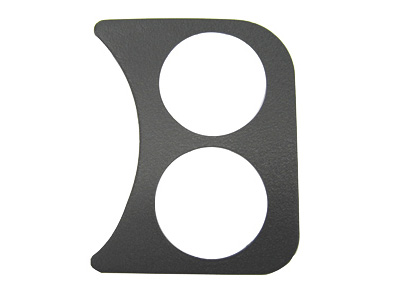 VW Dash Panel - 2 Gauge Holes - Right - Black - 1958-77 Beetle - 1971-72 Super Beetle